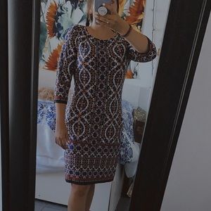 Patterned Straight Dress